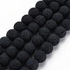 Synthetic Lava Rock Beads Strands G-TD001-03-1