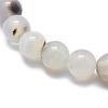 Natural Agate Bead Stretch Bracelets X-BJEW-K212-B-004-2