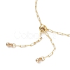 Adjustable Brass Paperclip Chain Slider Bracelet Making BJEW-JB01381-4