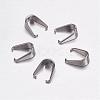 Tarnish Resistant 201 Stainless Steel Snap on Bails STAS-F117-16P-4x9-1