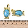 Synthetic Turquoise Pendant KK-F887-02G-12-3