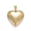 Ion Plating(IP) 316 Stainless Steel Locket Pendants X-STAS-N0016-04G-1