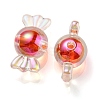 UV Plating Rainbow Iridescent Acrylic Beads PACR-E001-01F-2