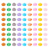90Pcs 9 Colors Transparent Crackle Acrylic Beads MACR-TA0001-28-2