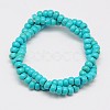 Synthetic Turquoise Beads Strands TURQ-G109-5x3mm-10-2