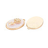 Brass Birth Floral Pendants KK-S364-291-2
