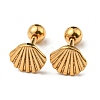 Ion Plating(IP) 304 Stainless Steel Stud Earrings EJEW-Z034-11G-1