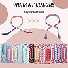 ANATTASOUL 12Pcs 12 Colors Polyester Braided Cord Bracelets Set BJEW-AN0001-56-6