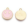Light Gold Tone Alloy Enamel Pendants ENAM-N056-197B-1