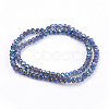 Electroplate Glass Beads Strands EGLA-D020-6x4mm-M2-2