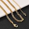 Brass Cuban Link Chain Necklacea for Women Men NJEW-F337-03G-01-5