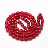 Baking Paint Glass Beads Strands DGLA-S115-8x6mm-Y47-2