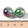 UV Plating Opaque Crackle Two-tone Acrylic Beads MACR-C032-01A-3