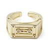 Brass with Cubic Zirconia Adjustable Rings RJEW-K257-59G-2