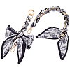 2Pcs 2 Styles Bowknot Ribbon Alloy Handbag Chain Straps FIND-GO0003-74-1