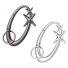 2Pcs 2 Colors Alloy Spring Gate Rings FIND-ME0003-44A-1
