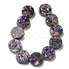 Dyed Natural Imperial Jasper with Resin Beads Strands G-G083-E02-01-2
