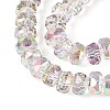 Electroplate Transparent Glass Beads Strands X-EGLA-N022-04A-D18-3
