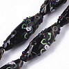 Handmade Gold Sand Lampwork Beads Strands LAMP-T007-02H-1