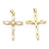 Rack Plating Brass Micro Pave Cubic Zirconia Pendants KK-A185-36G-2