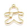Zinc Alloy Open Back Bezel Pendants PALLOY-E564-80G-2