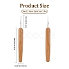 4Pcs 2 Styles Bamboo Handle Iron Crochet Hook Needles TOOL-DJ0001-48-2