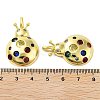 Rack Plating Brass Micro Pave Cubic Zirconia Pendants KK-A205-01G-02-3
