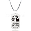 201 Stainless Steel To My Girlfriend Dog Tag Pendant Ball Chain Necklaces FS-WG527E6-26-1