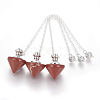 Natural Red Jasper Cone Dowsing Pendulums G-G771-D08-1