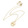 Brass Clear Cubic Zirconia Pendant Necklaces for Women NJEW-B121-01G-04-4