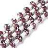 Mushroom Handmade Lampwork Beads Strands X-LAMP-R116-10-1