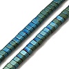 2-Hole Electroplated Synthetic Non-magnetic Hematite Beads Strands G-L613-A01-01C-1