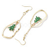 4 Pairs 4 Styles Christmas Alloy Enamel Dangle Earrings EJEW-JE06136-5