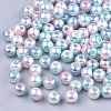 Rainbow ABS Plastic Imitation Pearl Beads OACR-Q174-12mm-05-2