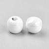 Glazed Porcelain Round Beads X-PORC-D001-8mm-04-2