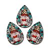 Single Face Printed Wood Big Pendants WOOD-H102-03G-1