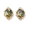 Brass Micro Pave Cubic Zirconia Connector Charms KK-P355-12G-02-1