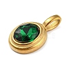 Golden Plated 304 Stainless Steel Rhinestone Pendants STAS-Q253-01G-04-2
