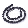 Synthetic Black Stone Beads Strands G-C059-8mm-1-2