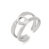 304 Stainless Steel Open Cuff Rings Findings RJEW-A079-10A-P-1