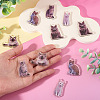 10Pcs 5 Styles Printed Acrylic Pendants OACR-TA0004-13-6