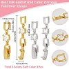 6 Pcs 2 Colors Extender Clasps Brass Micro Pave Cubic Zirconia Fold Over Extension Clasps FIND-BBC003-55A-2