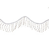 2 Yards Polyester with Plastic Beads Tassel Ribbons OCOR-DR0001-01-1
