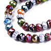 Faceted Handmade Millefiori Glass Beads Strands X-LK-T001-09-3