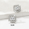 Brass Rhinestone Clip-on Earrings SZ0570-5