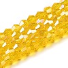 Transparent Electroplate Glass Beads Strands GLAA-F029-2mm-A22-1