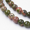Natural Unakite Bead Strands G-G735-67-6mm-3