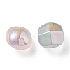 UV Plating Luminous Transparent Acrylic Beads OACR-P010-01-4
