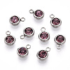 201 Stainless Steel Rhinestone Charms X-STAS-S068-06-1