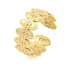 304 Stainless Steel Oval Open Cuff Ring for Women LS-RJEW-S406-01G-03-1